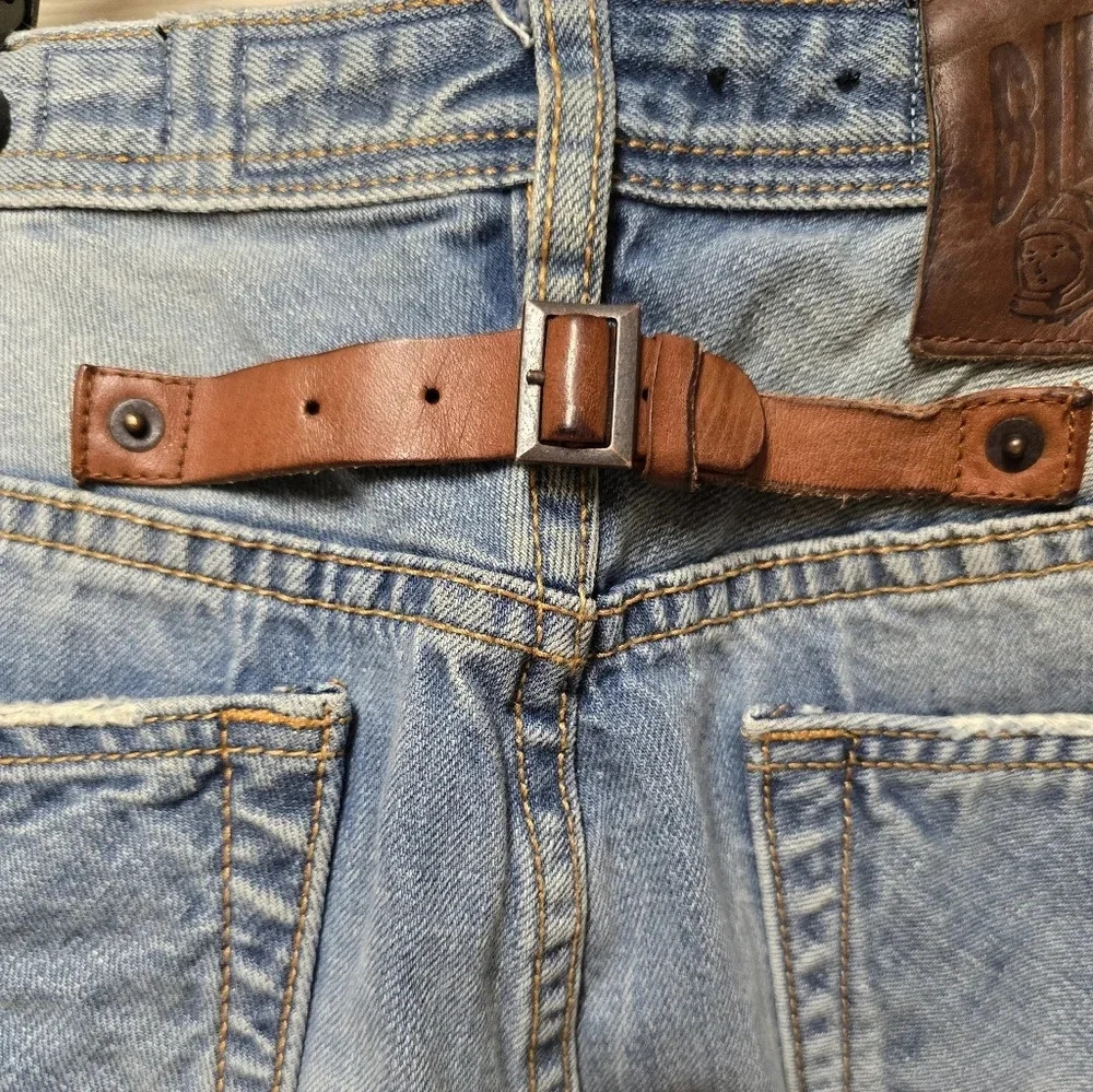 Men's Billionaire Boys Club Heart Mind Distressed Back Leather Buckle Rare Sz32 - Picture 9 of 17